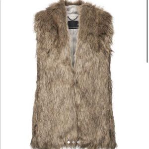 Banana Republic faux fur vest